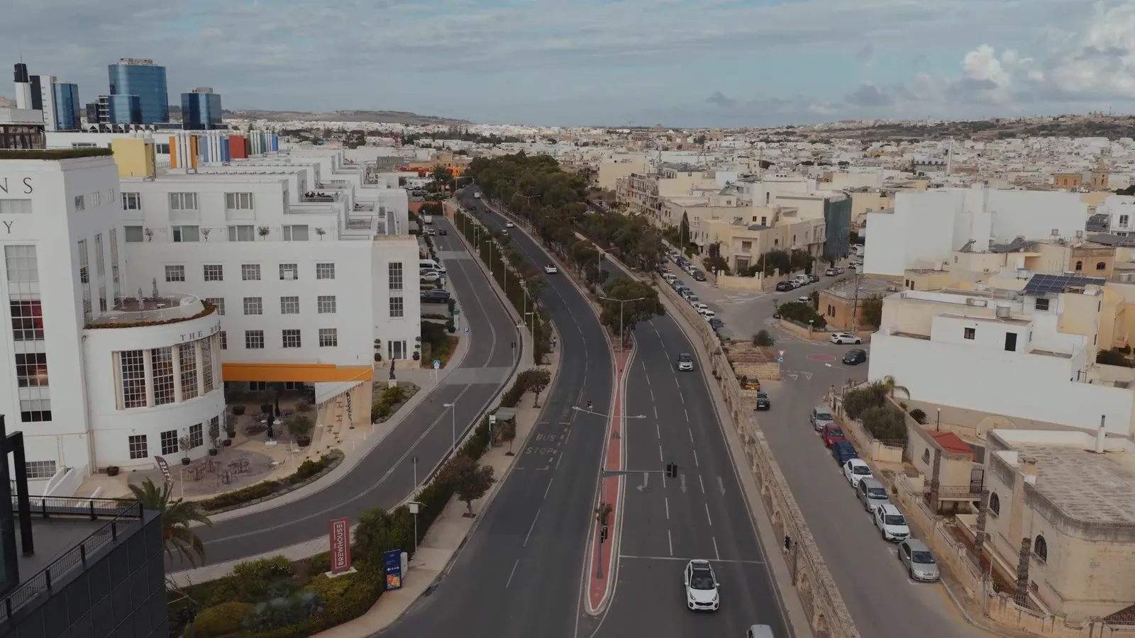 Trident Park and Mdina Road from the air
